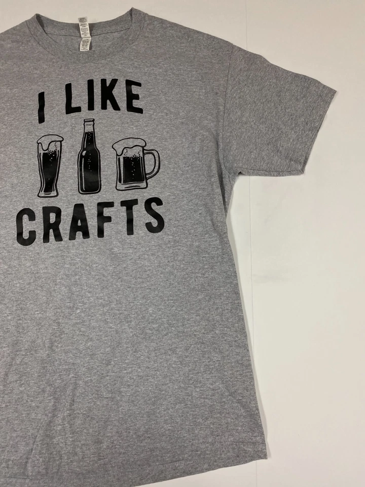Camisa Cervezas Artesanales Grande Para Hombre Gris Me gusta Gráfico Foto 2 de 4