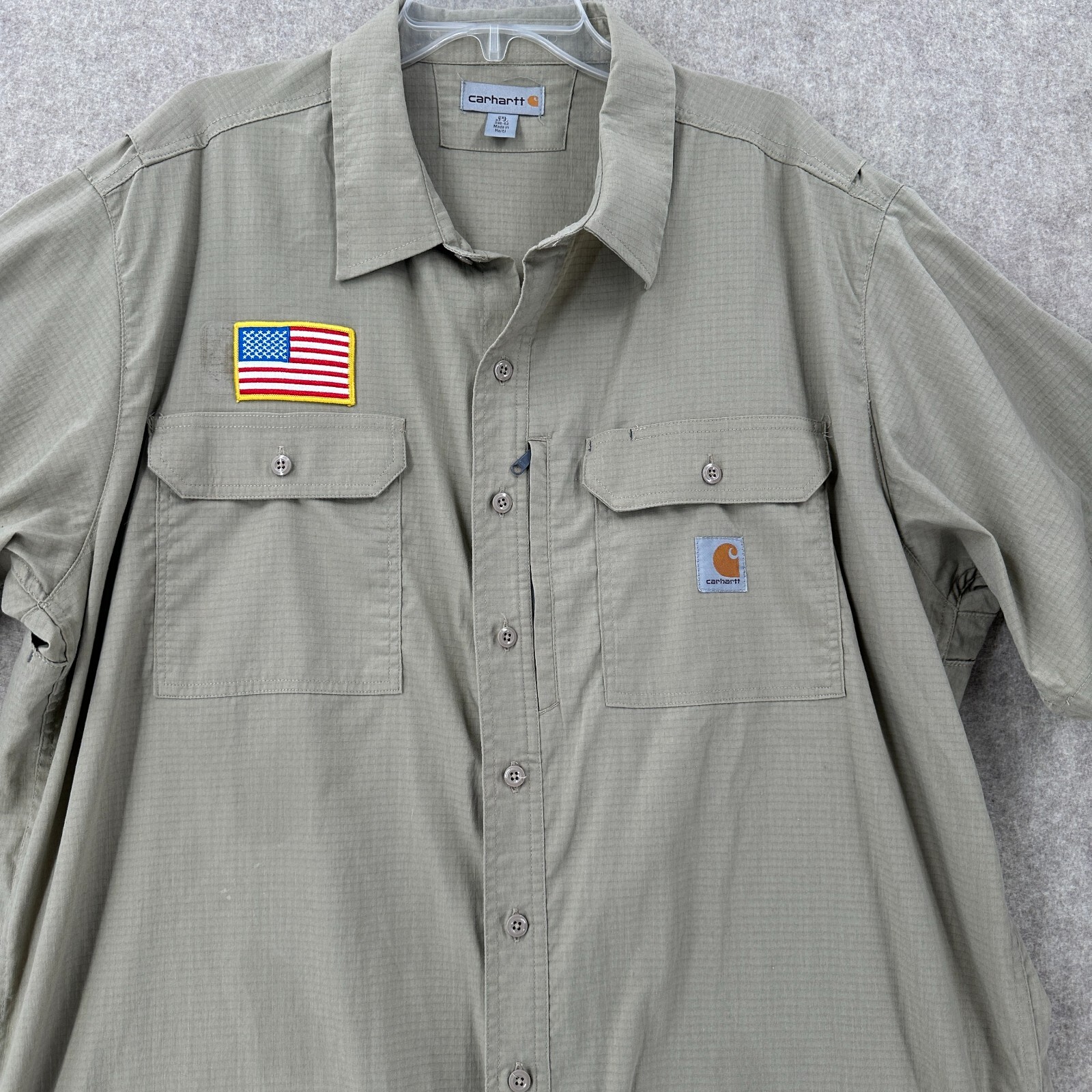 Carhartt Force Vented Ripstop Button Work Shirt M… - image 3