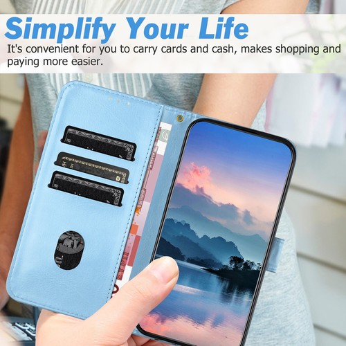 Lychee Pattern Flip Wallet Card Case For Google Pixel 6/7/8/9 Pro XL 9a 8a 7a 6a - Picture 20 of 43