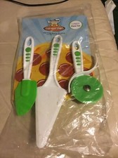 Curious Chef 3 - Piece Pizza Set TCC50199 w/ Spatula, Server and Cutter New Cond