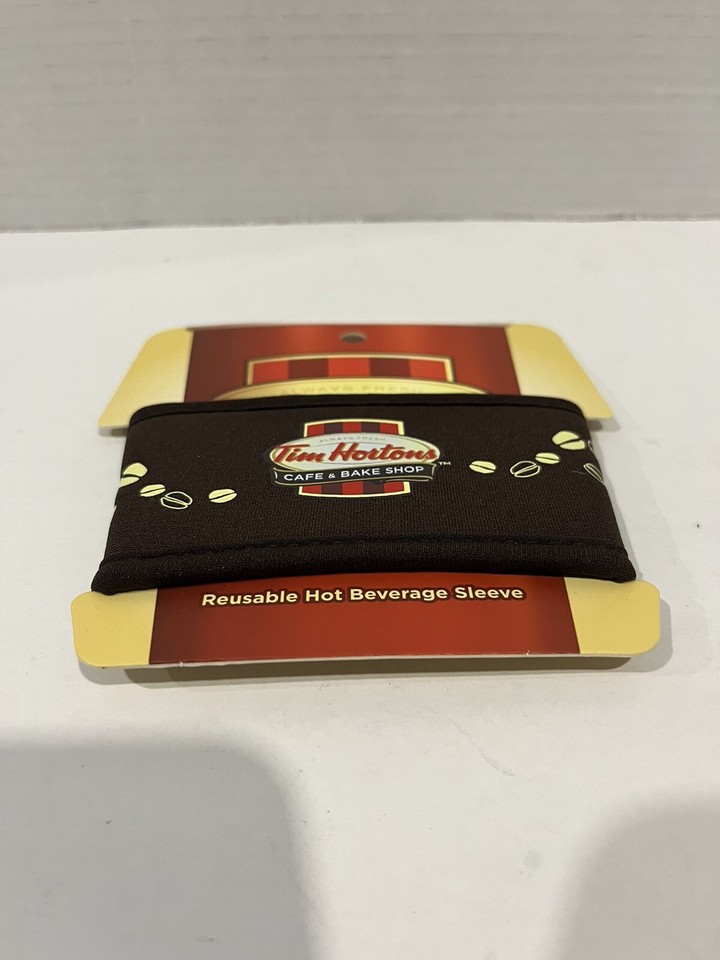 Tim Hortons Reusable Fabric Hot Beverage Sleeve with Gift Card Pocket Coffee eBay