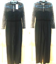 LAST NWT ZARA BLACK MIXED JUMPSUIT WITH LACE 2065/733