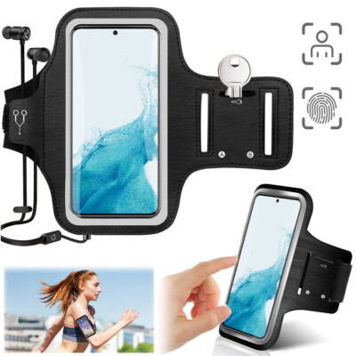 Running Armband Phone Holder for Phone Size (Black/Arm Size 