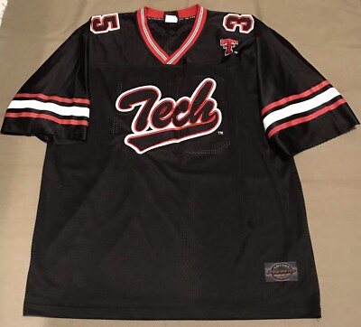 Playmaker Athletic Sports Series Texas Tech #35 Navy/Red Football Sewn Jersey XL