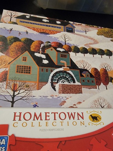 Winter In Vermont Hometown Collection Heronim 1000 PC 18" X 26" Mega Puzzle - Picture 4 of 4