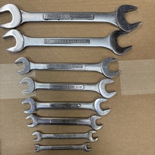 Vintage Craftsman Open End Wrench Set Of 8 14 - 1-18 -v- -vv- Series Usa