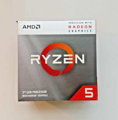 AMD Ryzen 5 3400G  4C/8T CPU, 3.7/4.2 GHz, AM4 Socket with Wraith Stealth & Box