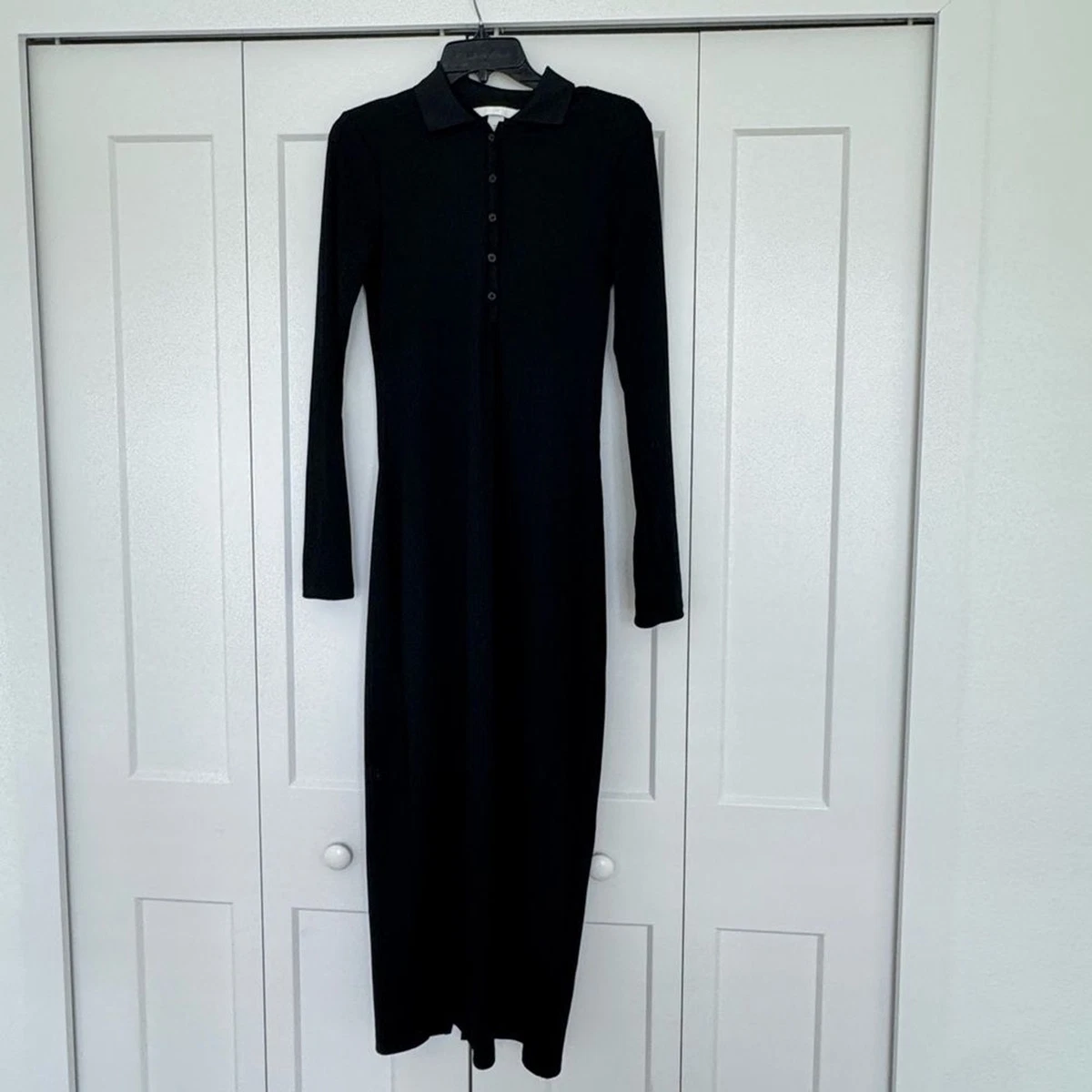 black long sleeve dress h&m Buy Long-sleeved jersey 2026 Online weave linen fabric Long Sleeve Black Dresses |