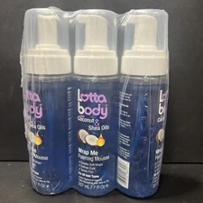 Lotta Body Wrap Me Foaming Mousse with Coconut and Shea Oil 7 Ounce - 3 Bottles