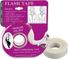 Braza Flash Tape - Double Sided Clear Adhesive Clothing, Fabric and Body Tape...