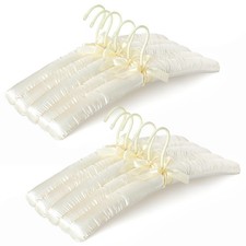 Padded Hangers for Clothing,17-inch Satin Hangers 10 Pack Thick Foam Padded N...