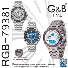 G&B Premium Men's Digital LCD Watch Resin Strap Date Display 30m New