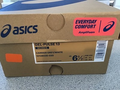 Asics Gel-Pulse 13 Womens Shoes Size 6 1/2   Carrier Grey/White 1012B035-020