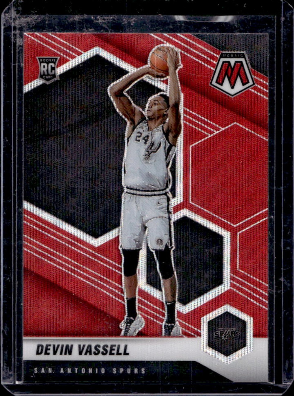 2020-21 Mosaic Devin Vassell RC Red Wave Rookie #221 Spurs