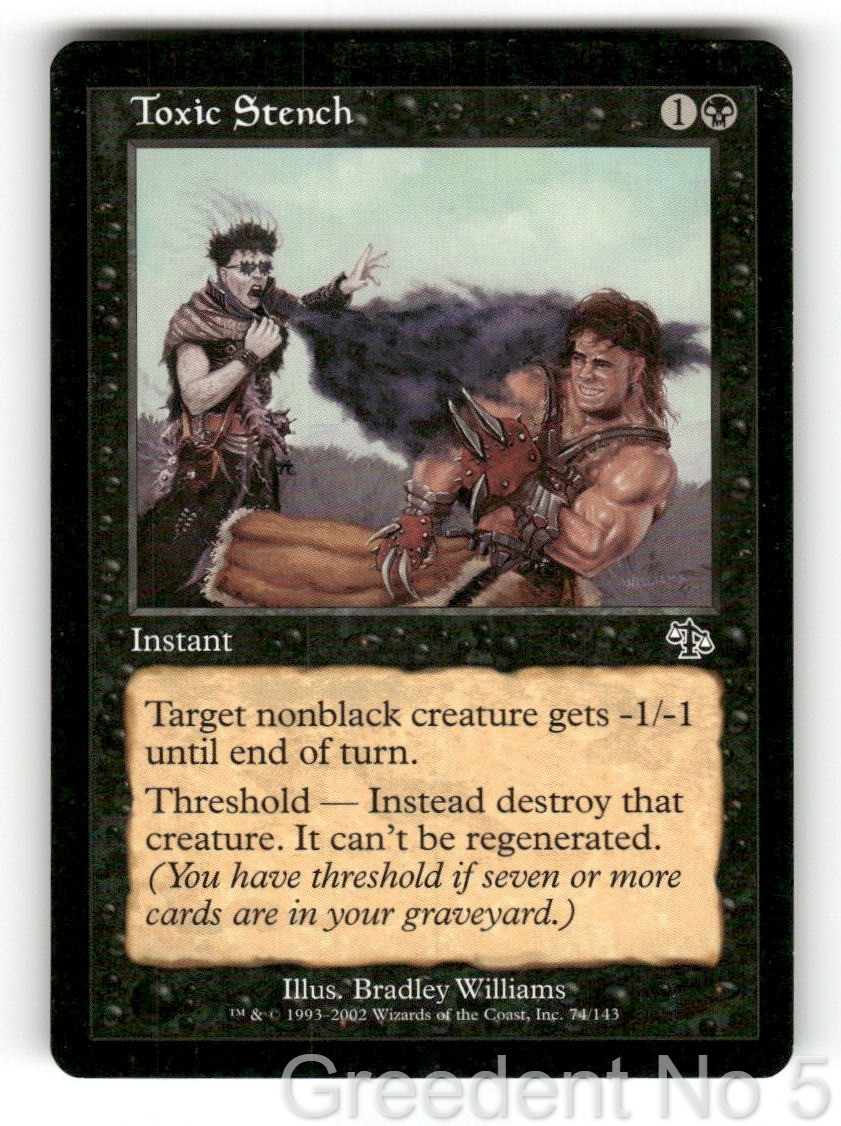 Toxic Stench 74 Common Judgment Magic: The Gathering Heavily Played