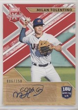 2019 Panini Elite Extra Edition Red 86/150 Milan Tolentino #18U-MT Auto fm0