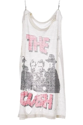 THE CLASH PUNK THRASHED CUTOFF SHIRT SIZE M 1980s vintage concert t-shirt, vintage, single stitch, B+ condition