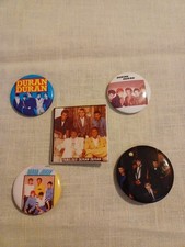 Lot Of 5 Vintage 80s Duran Duran Pin Brooch Buttons Badge
