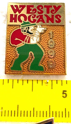 Trapshooting WESTY HOGANS 1999 Souvenir Vintage Enamel Lapel Tack Pin 