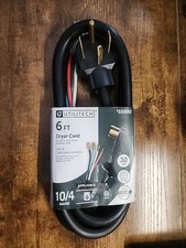 Utilitech Dryer Cord 6 ft 4 Prong Plug 10/4 Gauge 30 AMP 0333552 New