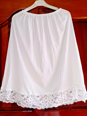 Women Half slip Underskirt 24" Petticoat Skirt Lace Trim Half slip Long  Dress | eBay
