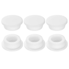 6Pcs Silicone Hole Plug, Round Rubber Stoppers for 29mm/1.14" Hole, White