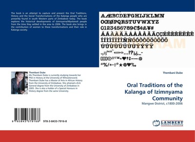 Oral Traditions of the Kalanga of Izimnyama Community | Thembani Dube | Englisch