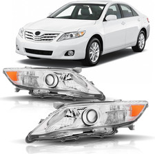 Headlight Assembly Compatible with 2010 2011 Toyota Camry Base LE SE Halogen Hea