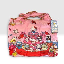 Sanrio Hello Kitty and Friends Large Reusable Shopping Bag Foldable Pink Pouch