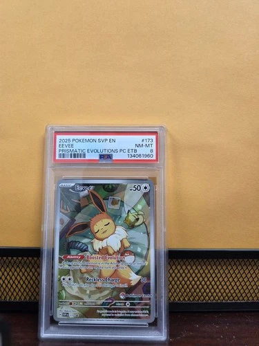 2025 POKEMON SVP EN-SV BLACK STAR PROMO #173 EEVEE PSA 8