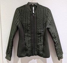 Fabletics Pisa Puffer Quilted Jacket Olive Green Women's Size Large