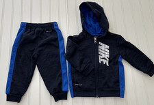 Nike Dri-Fit Toddler 12M Navy Blue Baby Jacket and Pants Tracksuit Set