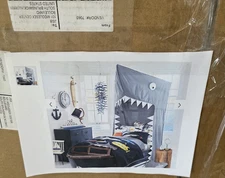 Pottery Barn Kids Shark Canopy Bed Frame New