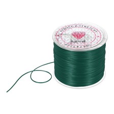 Elastic String for Bracelets, 0.8mm Stretch Bead Cord Green, 100m