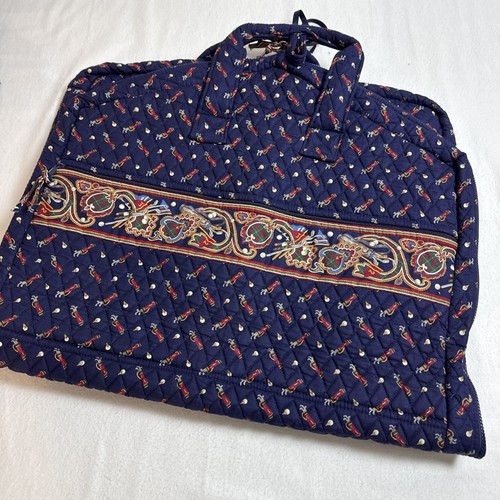 Vera Bradley garment bag Quilted Retired Navy Blue Golf Pattern Preppy Classic