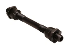 Bicycle FRONT axle (3/8" x 26T) for use with quick release w/ hardware - BLACK