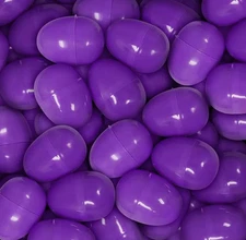 24 EMPTY PURPLE PLASTIC EASTER VENDING EGGS 2.25 INCH, Fast Shipping!!