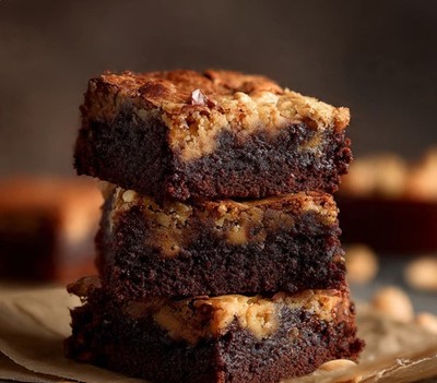Super delicious peanut butter cookies brownie homemade baked cooking