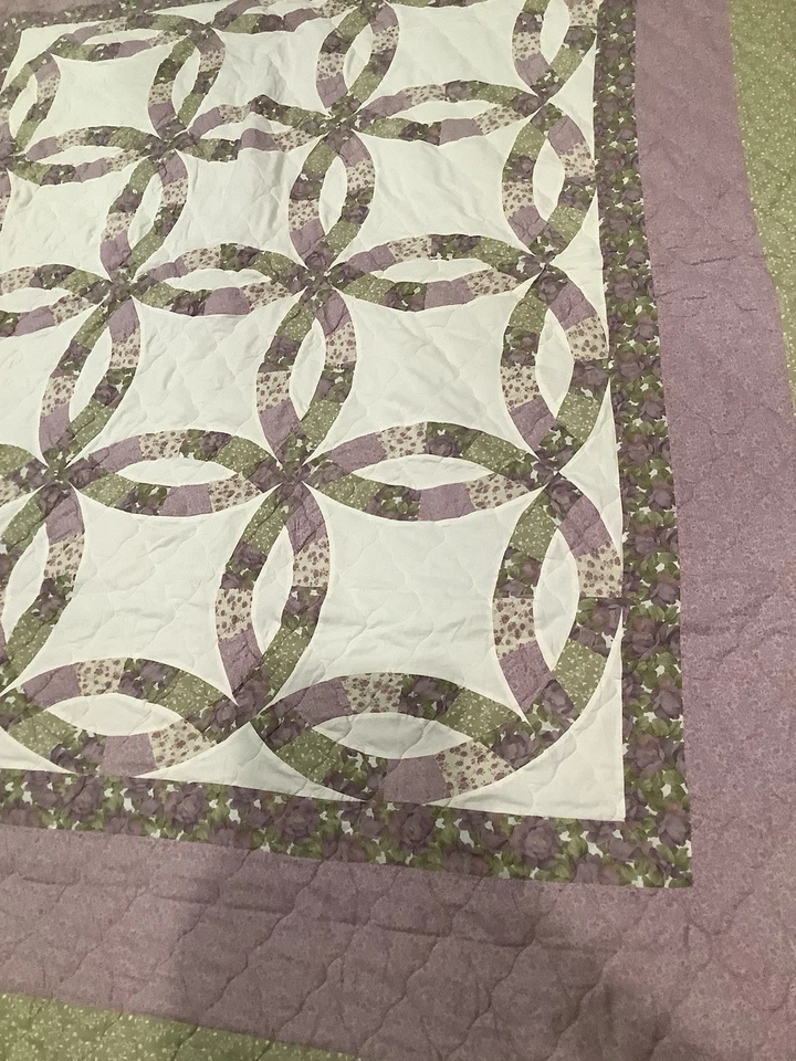 "Colcha colcha acolchada doble Sears color mate de colección 84"" x 104""" Foto 4 de 4