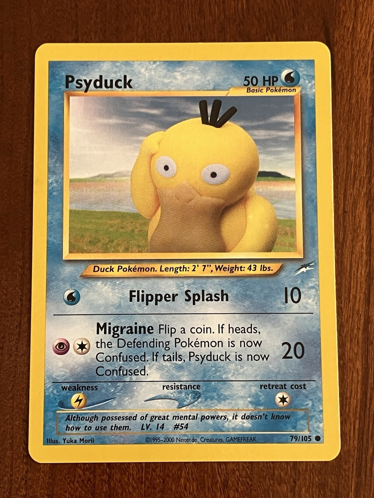 Psyduck 79/105 Neo Destiny Unlimited Yuka Morii Art Pokemon Card