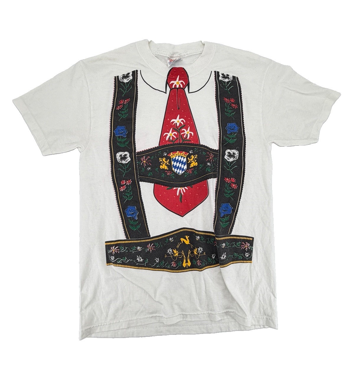 Vintage 2000s Y2K Oktoberfest Lederhosen Germany 🇩🇪 Costume Shirt Size Small