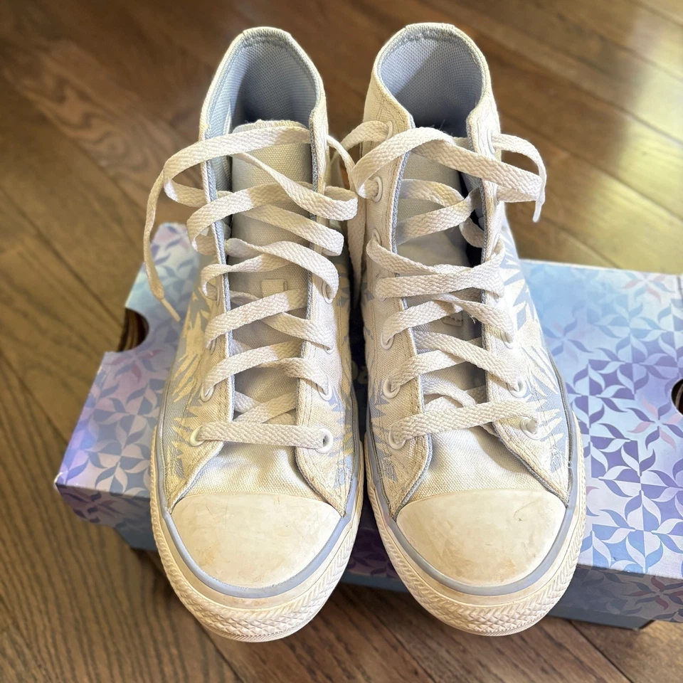 Converse Sneakers Kids Size 3 All Star Disney Frozen Elsa High Top - Image 2 of 4