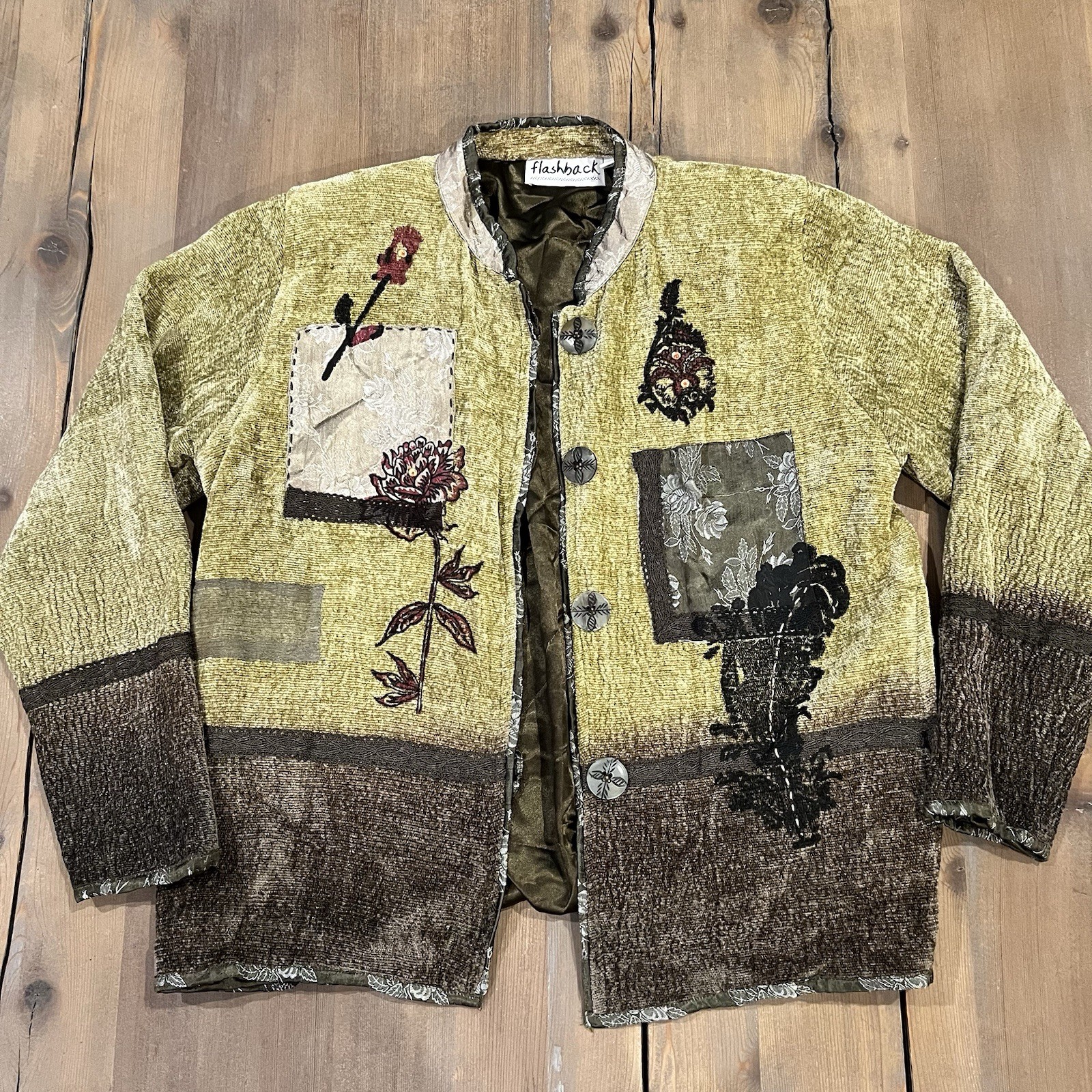 Vintage Flashback Tapestry Patchwork Jacket Cardi… - image 1