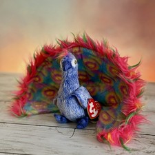 🦚 Flashy The Peac*ck 🦚 | Ty Beanie Baby | Birthday December 20