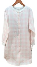 Vintage Amanda Stewart Country Nightgown SEARS Sz L Pink Plaid NEW Cottage Core