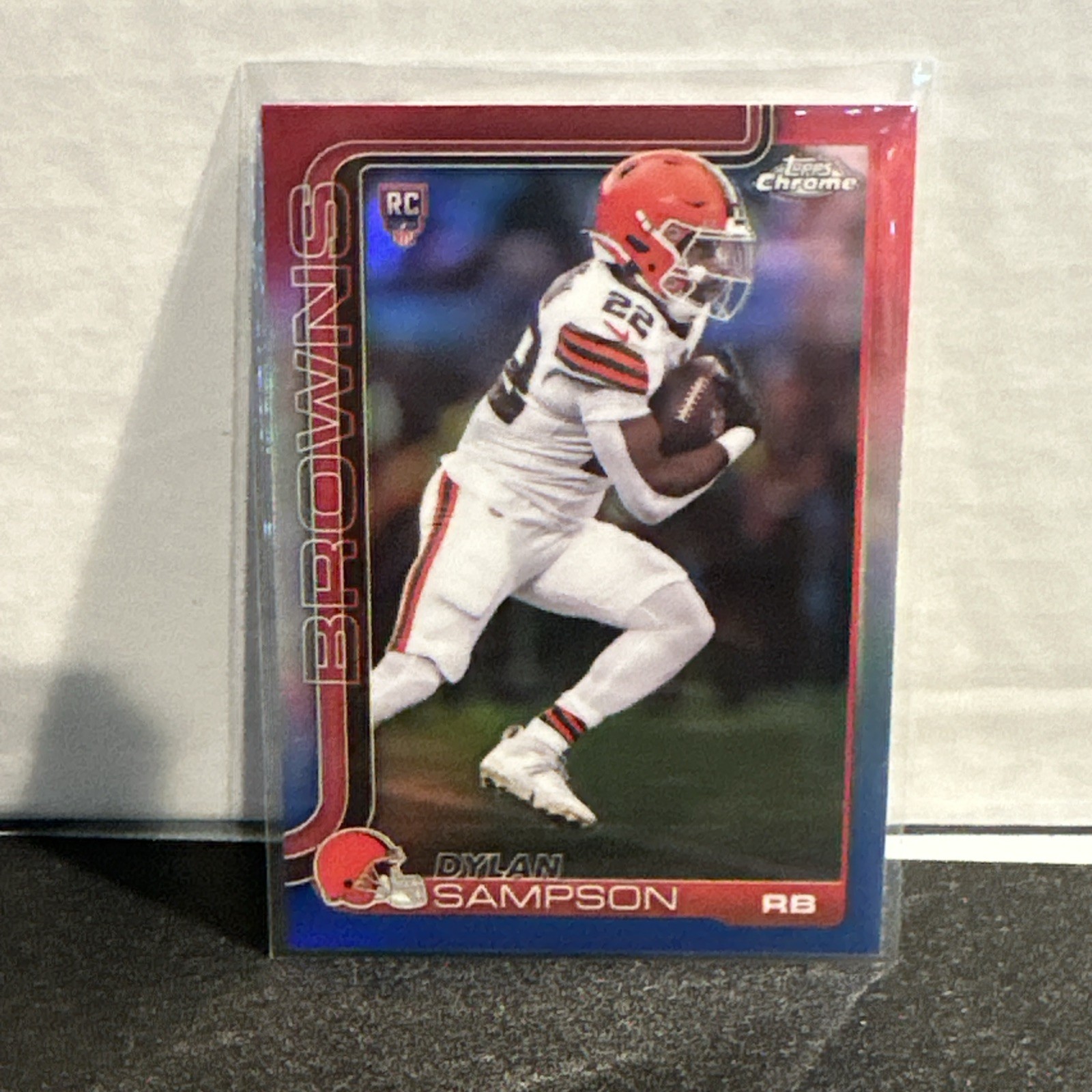 2025 Topps Chrome NFL #308 Dylan Sampson RED WHITE BLUE Rookie/RC Browns