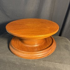 pedestal,Wooden Circular Rotating,display, Cake Stand, good overall.vintage 