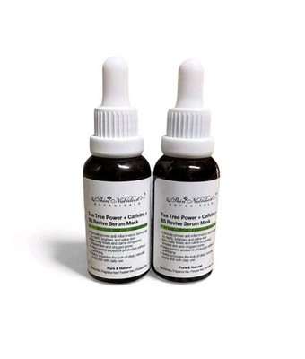 2 PACK- Skin Nutrition Botanicals TEA TREE POWER + CAFFEINE + B5 REVIVE SERUM