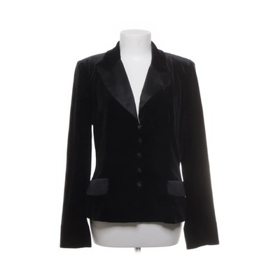 Alex Evenings, Blazer, Größe: L, Schwarz, Einfarbig, Samt, Damen #sYt