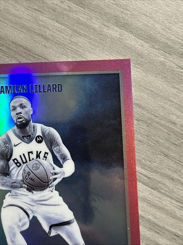2023-24 Panini Phoenix Damian Lillard #16 Pink Thrillers #/99 Milwaukee Bucks - Picture 8 of 10